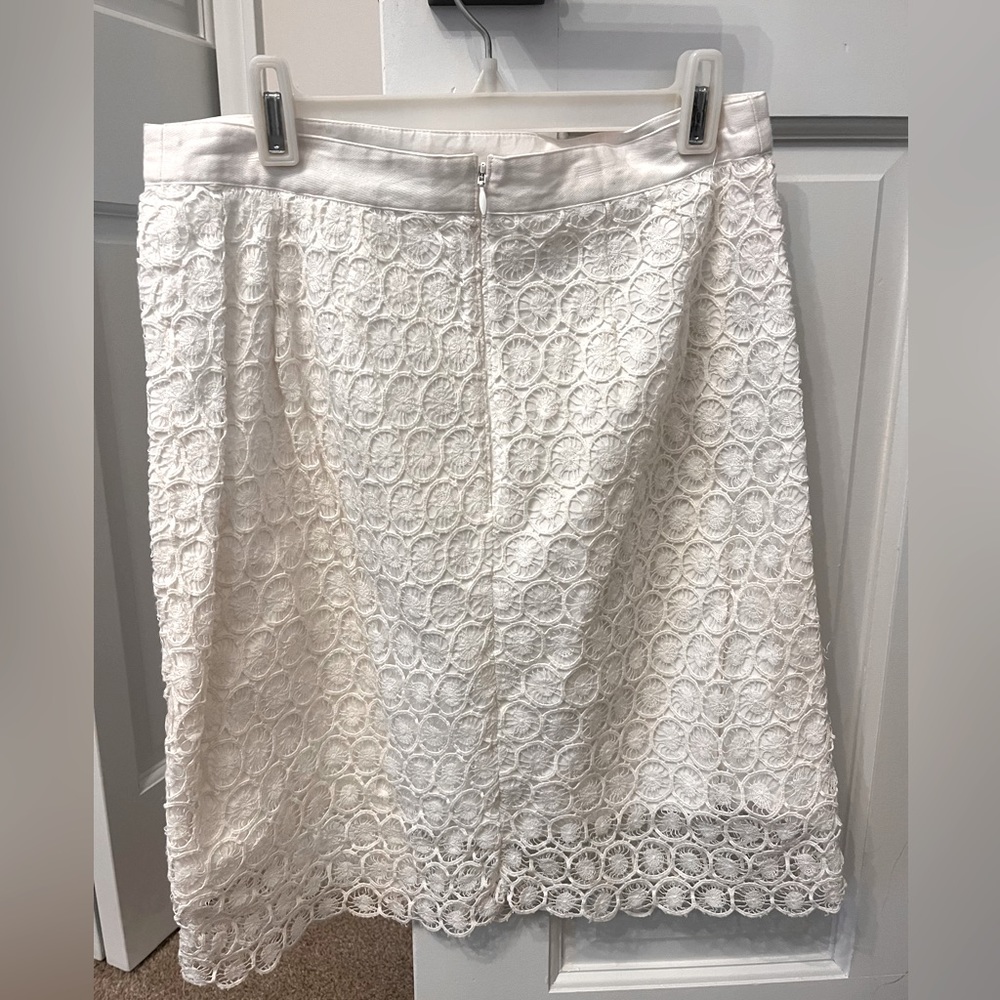 LOFT white eyelet skirt - size 0